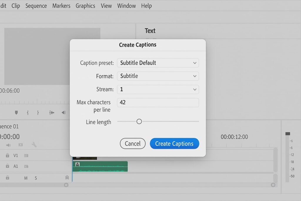 Create Captions from Transcript