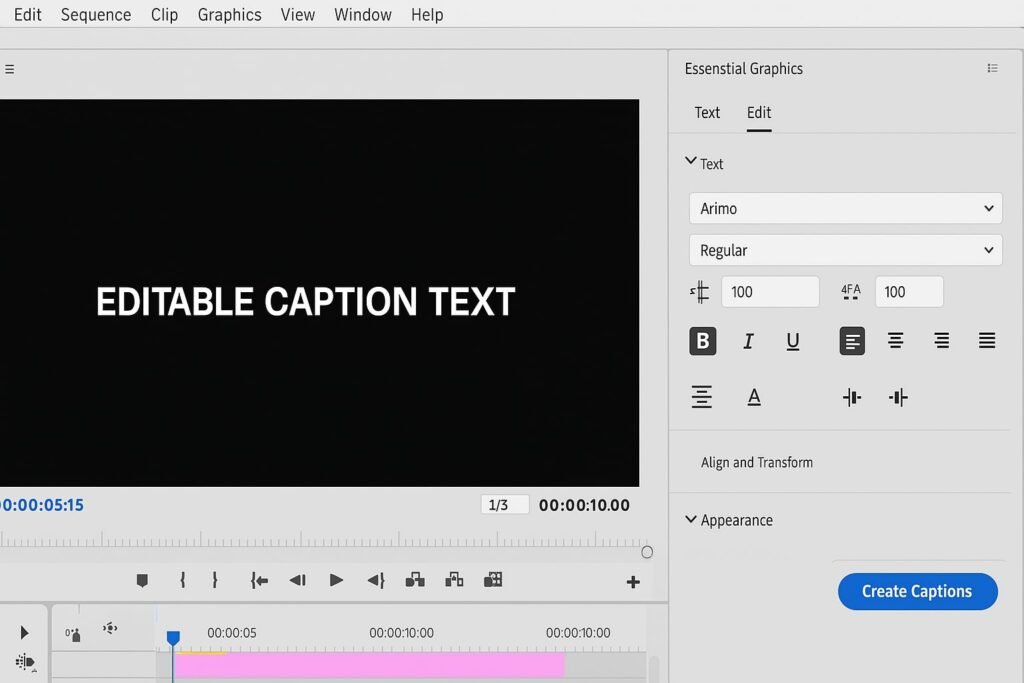Position and Format Your Captions