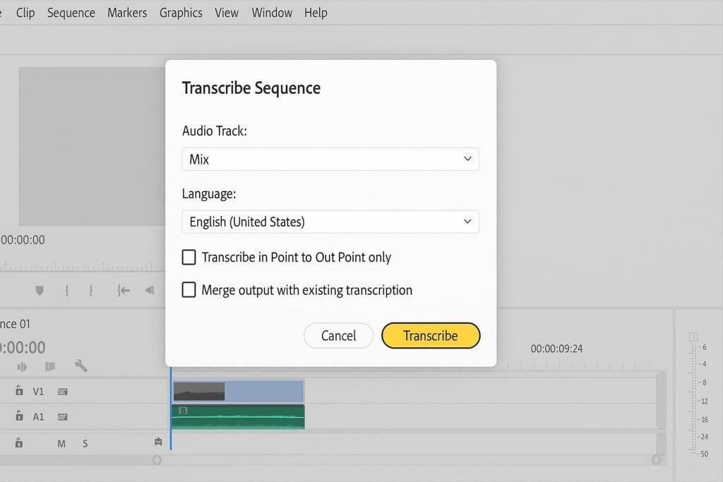 Set Up Transcription Settings