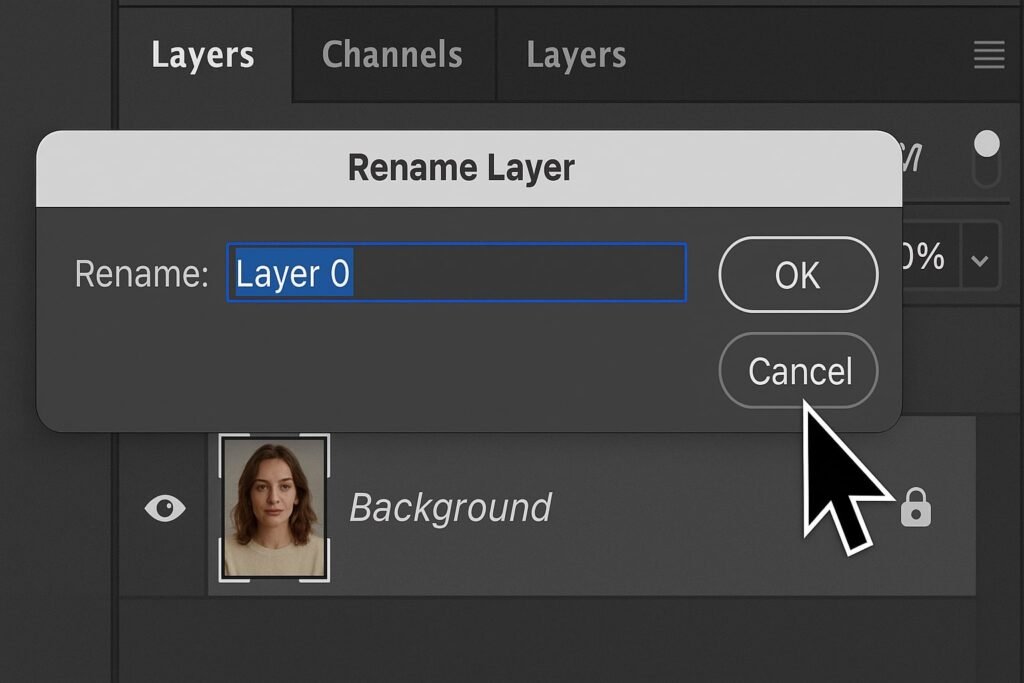 Unlocking Background Layer in Photoshop
